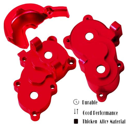 Center Gearbox Transmission Case Upgrades Part for 1/16 E-Revo/Mini Slash/Mini Summit,Aluminum Gearbox Differential Housings Hops Up,Red - color: Red/(for E-revo)