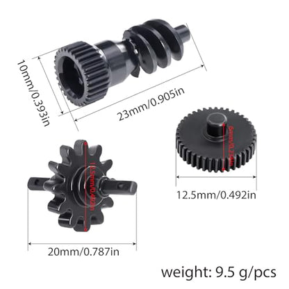 Carbon Steel Transmission Gearbox Gears Set Mod 0.3 for AXIAL 1/30 SCX30 Ford Bronco Jeep Wrangler JLU K10 RC Crawlers