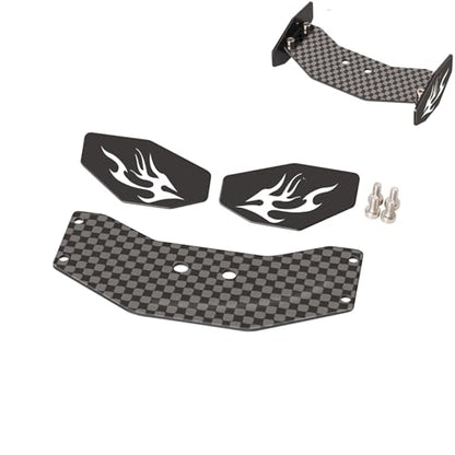 Aluminum Carbon Fiber Rear Wing Tail Spoiler for Losi 1/24 Micro-B 2WD Buggy RC Tail Wing Parts (Black Tail Wing) - color: Black Tail Wing