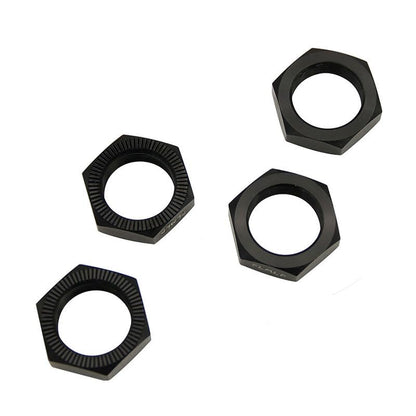 FLMLF 24mm RC Car Wheel Nuts 4-Piece Set for 1/5 HPI ROFUN BAHA ROVAN KM Baja 5B 5T 5SC Truck Parts (Black) - color: Black