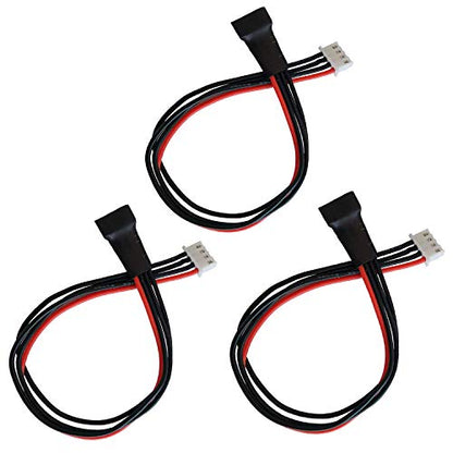3Pack ShareGoo 20CM 22AWG JST-XH Balance Charging Extension Cable Wire Lead Adapter for RC Lipo Battery (for 3S LiPo)