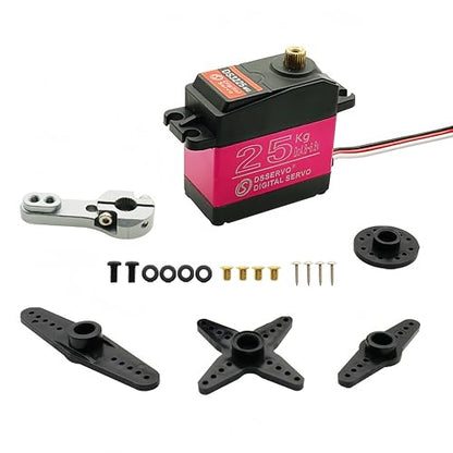 DS3225 25KG RC Digital Servo 270 Degree High Torque Waterproof Full Metal Gear with 25T Servo Arm for RC Car Boat Mechanical Arm