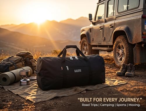 Heavy Duty Cargo Duffel Large Sport Gear Drum Set Equipment Hardware Travel Bag Rooftop Rack Bag - color: Black, size: 42" x 20" x 20"