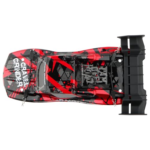 9005E RC Car Shell Body Cover PX9000-04 RC Car Assembly Accessories Replacement Spare Parts for 9003E 9005E 003E 1:14 Scale RC Cars Trucks Vehicle (Red-Black)