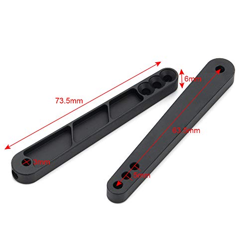 Alloy Metal Rear Sway Bar Anti-roll Set for 1/10th Rock Crawler Car Axial Wraith RR10/90048/90053,Yeti 90025 (Black) - color: Black