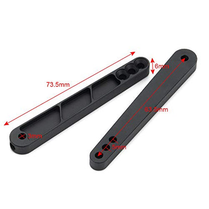 Alloy Metal Rear Sway Bar Anti-roll Set for 1/10th Rock Crawler Car Axial Wraith RR10/90048/90053,Yeti 90025 (Black) - color: Black