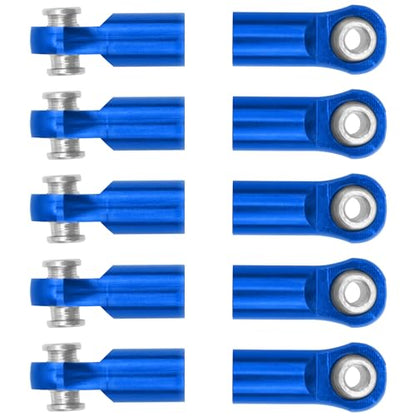 10Pcs ShareGoo M4 Ball Joint,M4 Tie Rod End 4mm Thread 4.0xL22mm Ball Head Holder Link Compatible with Arrma kraton Senton Axial SCX10 Traxxas 1/10 RC Car (Blue) - color: Blue