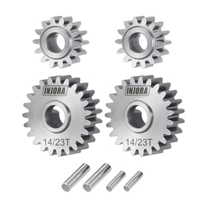 INJORA Stainless Steel 14/23T Stock Portal Gears Set for 1/18 RC Crawler Redcat Ascent-18 Upgrade - size: 14/23T