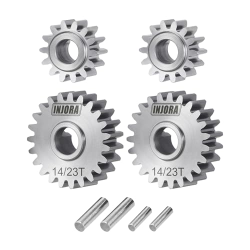 INJORA Stainless Steel 14/23T Stock Portal Gears Set for 1/18 RC Crawler Redcat Ascent-18 Upgrade - size: 14/23T