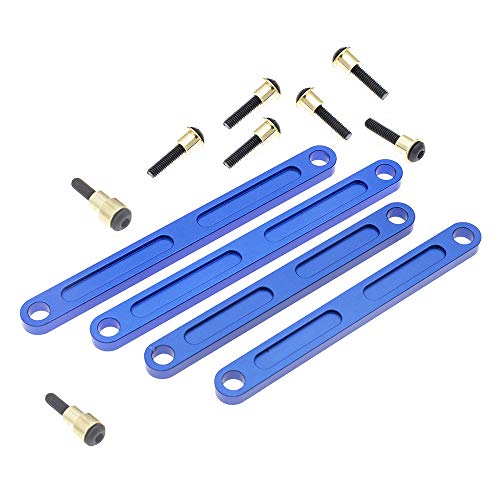 RC Alloy Front&Rear Camber Link Set for Traxxas 1/10 Rustler Stampede Slash 4X4 4WD-Replaces Part 3641 - color: Dark Blue