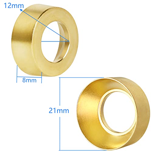 Hobbypark Brass Wheel Weights w/Locknuts for Axial SCX24 Gladiator Bronco C10 JLU Deadbolt B17 1/24 RC Crawler