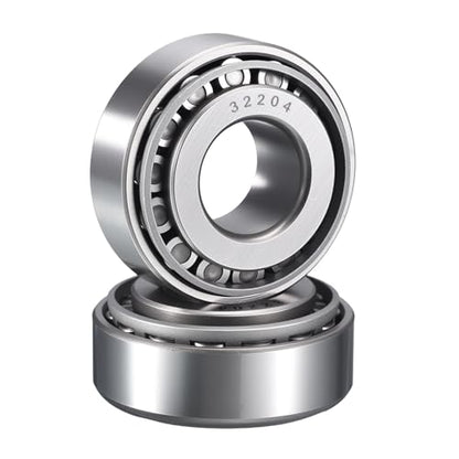 2 Pack 32204 Tapered Roller Bearing Cone and Cup Set | 20mm Bore 47mm OD 19.25mm Cup Width, Chrome Steel Taper Bearings Set, ABEC-3 - size: 32204