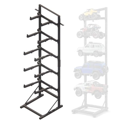 Upgraded RC Car Display Stand Compatible with TRX4, TRX4M, SCX10, FCX18 and Ascent-18, SCX24 RC Crawler Trucks, Adjustable Multilayer Storage Rack Shel for 1/8 1/10 1/12 1/18 1/24 Scale Model Cars
