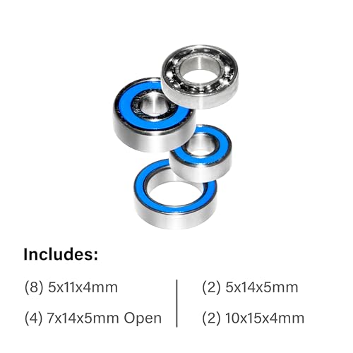 for Axial SCX10.2 SCX10 II Ar44 Axle Front and Rear Bearings Kit (16 pcs)
