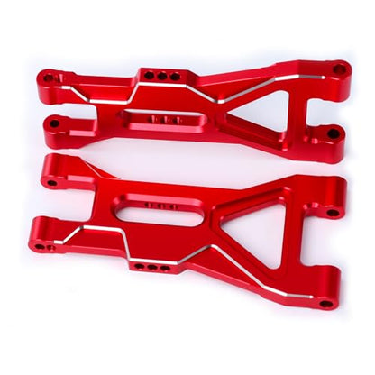 Aluminum Alloy RC Front Upper Lower Suspension Arm Swing Arm &Rear Lower Arm for Arrma 1/10 GORGON 4X2 2WD Gorgon Monster Truck (Red) - color: Red