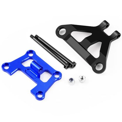 Aluminum Front Bulkhead Mount Strengthenfor Tra-xxas 1/16 Mini Maxx | 4WD RTR Brushless Monster Truck Upgrades Blue Front Bumper Support Mount - color: Blue