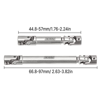 INJORA Black Steel Drive Shaft for 1/24 SCX24 Gladiator Dodge Power Wagon - color: Silver