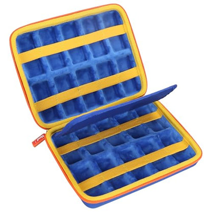 Shockproof Carrying Case for Hot Wheels 20 Cars, Case Only (Blue, Yellow, Orange Zipper) - color: Blue, Yellow, Orange Zipper