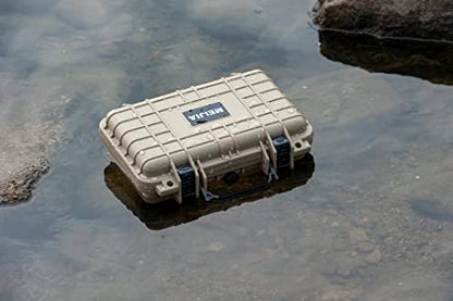 MEIJIA Portable All Weather Waterproof Protective Hard Case, Small Camera Case,Dry Case with Customizable Foam,Fit Use of Drones, Camera,Equipments, 11.65 ”x8.35”x3.78” - color: Desert Tan