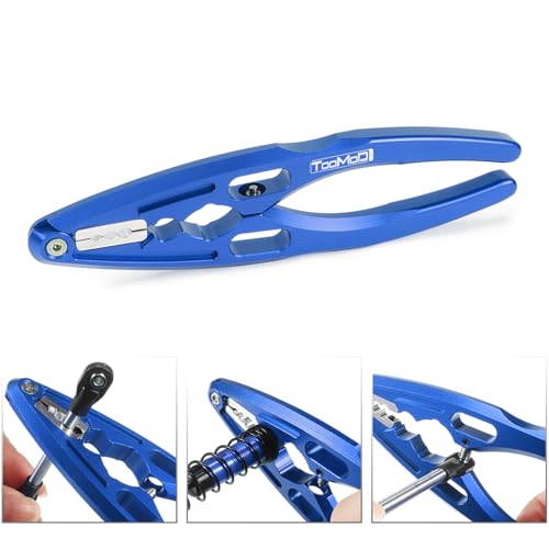 Oil Shock Absorbers Upgrade Compatible with 1/10 RC Cars | Fits Arrma / Axial / Losi / Tamiya - Oil Damper Upgrade - Blue - color: Blue