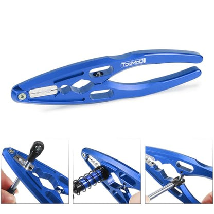 Oil Shock Absorbers Upgrade Compatible with 1/10 RC Cars | Fits Arrma / Axial / Losi / Tamiya - Oil Damper Upgrade - Blue - color: Blue