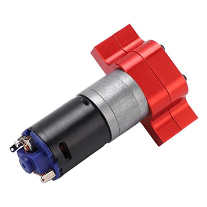 Dilwe RC Motor Gear Box Set, RC Transmission Gear Box with 370 Motor Upgrade Parts for WPL B1 B?1 C14 C?14 1/16 Truck(Red)