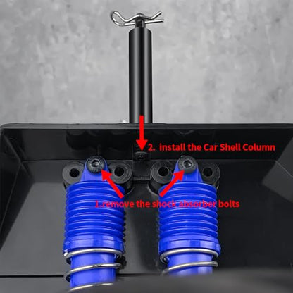 MOHERO 4Pcs Front and Rear Body Post Set RC Car Shell Holder Mounts for Ta-mi-ya 1/10 Clod Buster 4×4×4 RC Rock Crawler Truck Upgrade Parts