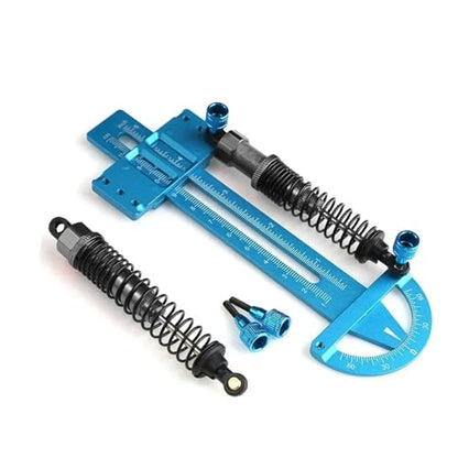 RC Car Repair Kit RC Road Car Aluminum Metal 3 in 1 Height Gauge Ruler Wheel for Up Tool Set Chassis Camber Ride Dip Angle Suspension Simple Toy Parts - color: Blue