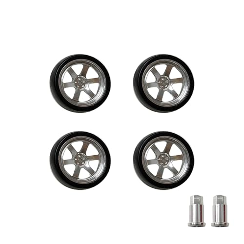 Replacement Wheels for LDRC LD1899 With Metal Rims | Drift Tires for LD1804 LD1898 LD1802 LD1803 AE86(M03s-047) - color: Drift Tires-MD03S-047
