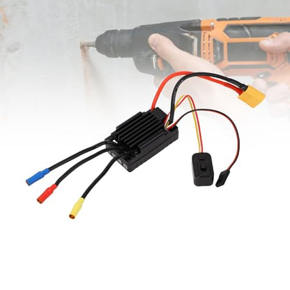 Brushless ESC, 35A with Proportional Brake 4 Level Force 8 Level Drag Brake 9 Step Acceleration RC ESC Brushless Motor Speed Controller with 5.85V 3A BEC