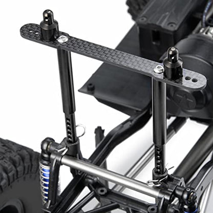 Keenso RC Shell Columns, Front Rear Aluminum Alloy Carbon Fiber Car Body Mount Post for Axial SCX10 90046 90047 1/10 RC Car (Black) - color: Black