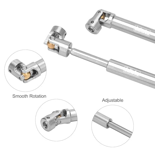 daitoku RC Drive Shaft 94-125mm & 117-168mm for SCX10 TRX4 1/10 RC Crawler Car Driveshaft Upgrade Parts Replacement (2PCS)