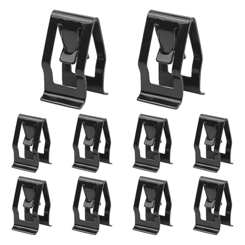 10PCS Car Dashboard Trim Clips, Metal U-Shaped Vehicle Front Console Dash Retainer, Automotive Dash Console Panel Fastener Replacement Accessories, Universal for SUV Truck Sedan - size: 10PCS