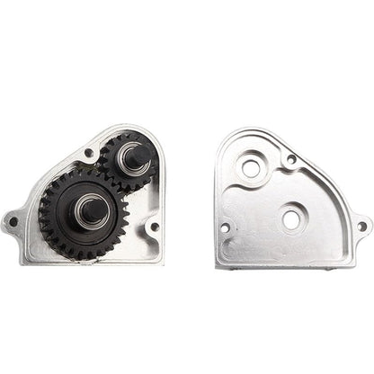 for MN128 MN86 MN86S MN86K MN86KS MN G500 Metal Transmission Gearbox Transfer Case 1/12 RC Crawler Car Upgrade Parts(Silver) - color: Silver