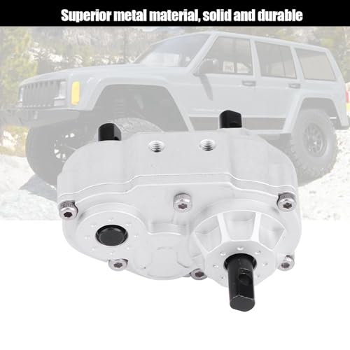 RC Transfer Case, RC Crawler Metal Transfer Gearbox 50x40x27mm/1.97x1.57x1.06in Model Vehicle Replacement Accessory for 1/10 RC Crawler Car