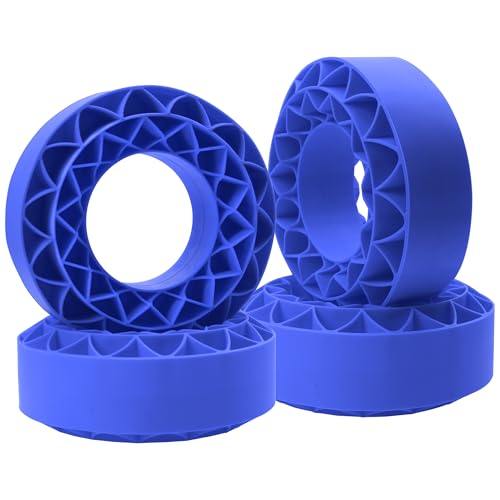 4Pack ShareGoo Silicone Rubber 1.9 RC Crawler Tire Foam Insert 108x42mm Compatible with Axial SCX10 90046 Traxxas TRX4 Redcat Gen7 Gen8 1/10 RC Crawler 1.9" Wheel Tires (Blue) - color: Blue