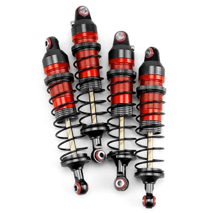 89mm Threaded Damper for Tra-xxas 1:16 Mini Maxx 4WD XRT VXL-3S | Monster Truck Upgrades Red Aluminum 7075 Alloy Adjustable Spring Shock Absorber - color: Red