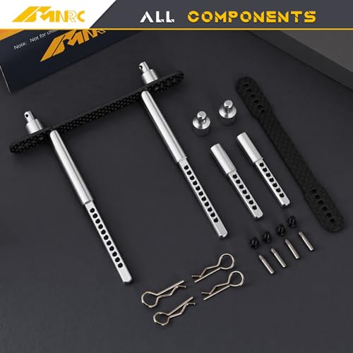 Alum Body Post Mount Front & Rear Shell Column for for Axial SCX10 II 90046 90047 1/10 RC Upgrades Part Silver - color: Silver
