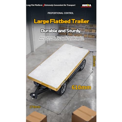 1577 1/10 RC Forklift with Trailer, 2.4G Proportional Alloy 1577 Remote Control Forklift with Liftable Fork/Grabber Attachment, RC Engineering Vehicle, Gift Collectibles - style: 1/10 RC Forklift with Trailer