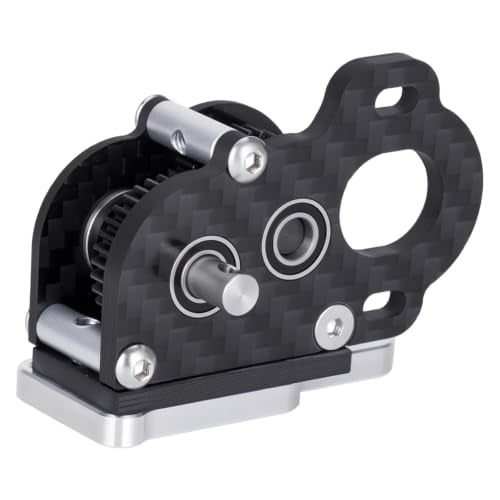 1/10 RC Crawler LCG Left Motor Gearbox Transmission, CNC Aluminum Housing | Complete Assembly, Carbon Fiber Plate, Precision Metal Gears, Low CG Design, Ready to Install