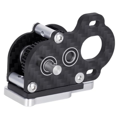 1/10 RC Crawler LCG Left Motor Gearbox Transmission, CNC Aluminum Housing | Complete Assembly, Carbon Fiber Plate, Precision Metal Gears, Low CG Design, Ready to Install