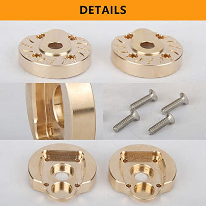 kingsea Brass Inner Outer Portal Drive Housing Steering Knuckle Compatible with Axial SCX10III AXI03007 Capra Unlimited Trail Buggy UTB 1/10 RC Crawler Brass Weights Upgrade Parts(4pcs/kit,200g)
