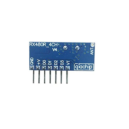 QIACHIP 10 Pack Wireless 433Mhz RF Module Receiver and Transmitter Remote Control Built-in Learning Code 1527 Decoding 4 Channel Output (Transmitter and Receiver kit) - style: Transmitter and Receiver kit (10-pack)