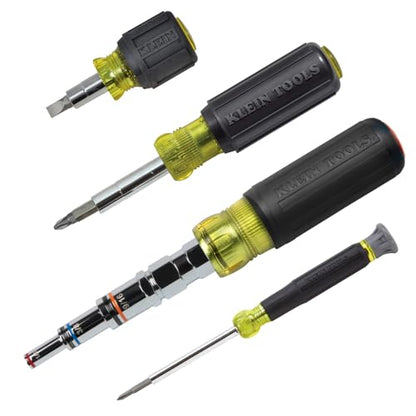 Klein Tools 80019 Tool Set, Multi-Bit Screwdriver and Nut Driver Tool Kit, 30 Different Industrial Strength Bits and Sizes, 4-Piece - style: 4-Piece Driver Kit