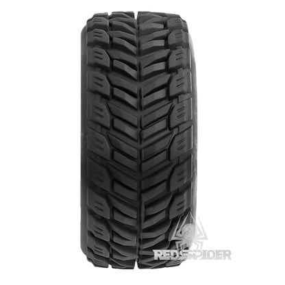 REDSPIDER • RC Short Course Truck Tires and Wheels(4PCS) Hex 12mm Rubber Vacuum Tyres OD 2.56" for Traxxas Tamiya Kyosho HPI for 1/14 1/16 1/18 RC Off On Road ARRMA Mojave GROM Rally Car (Black)