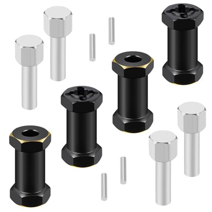 4PCS 12mm Hex Drive Hubs Combiner Coupler Counterweight Brass Extended Hex Wheel Hubs 17mm/20mm/25mm Thick Wheel Spacers Offsets for 1/10 SCX10 90046 D90 RC Crawler Car Upgrades (25mm) - color: 25mm