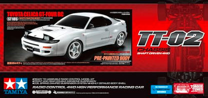 TAMIYA 1/10 RC Toyota Celica GT-Four RC ST185 White Painted Body TT-02 Limited Edition TAM47500