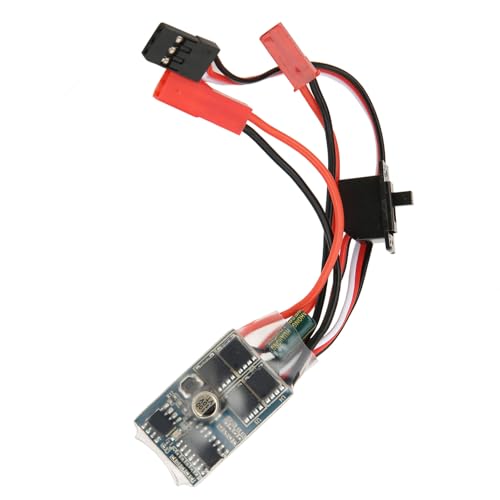 Aramox RC Speed Controller, PCB Brushed ESC 30A 4 to 8V with Forward Reverse Brake, 5.7V 1A UBEC, 28 X 19mm for 1 16 1 18 24 RC Car Boat Hobby Users (with Brake) - size: With brake