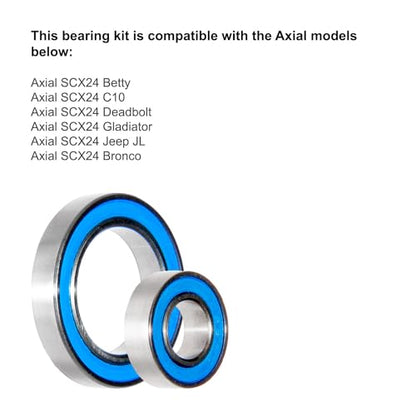for Axial SCX24, Deadbolt, Wrangler, and 1967 C10 Bearings Kit