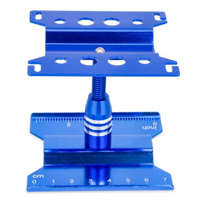 Aluminum Repair Station Work Stand Assembly Platform 360 Degree Rotating for 1/16 1/18 1/24 RC Crawler Axial SCX24 Traxxas TRX4M (Blue)